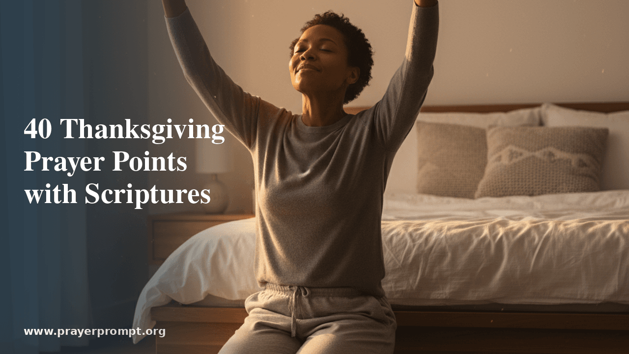 40 Thanksgiving Prayer Points with Scriptures