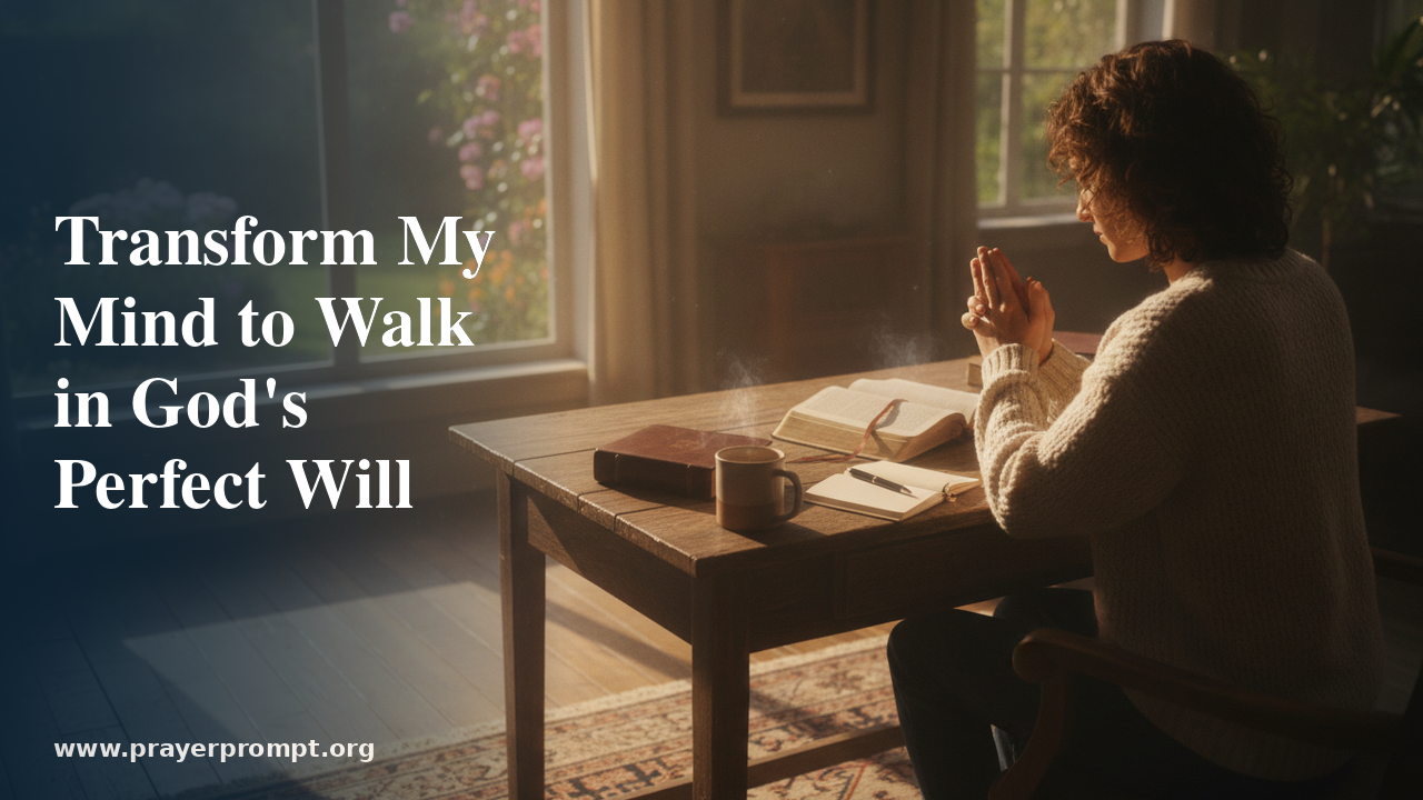 Daily Prayer for June 25, 2026: Transform My Mind to Walk in God’s Perfect Will