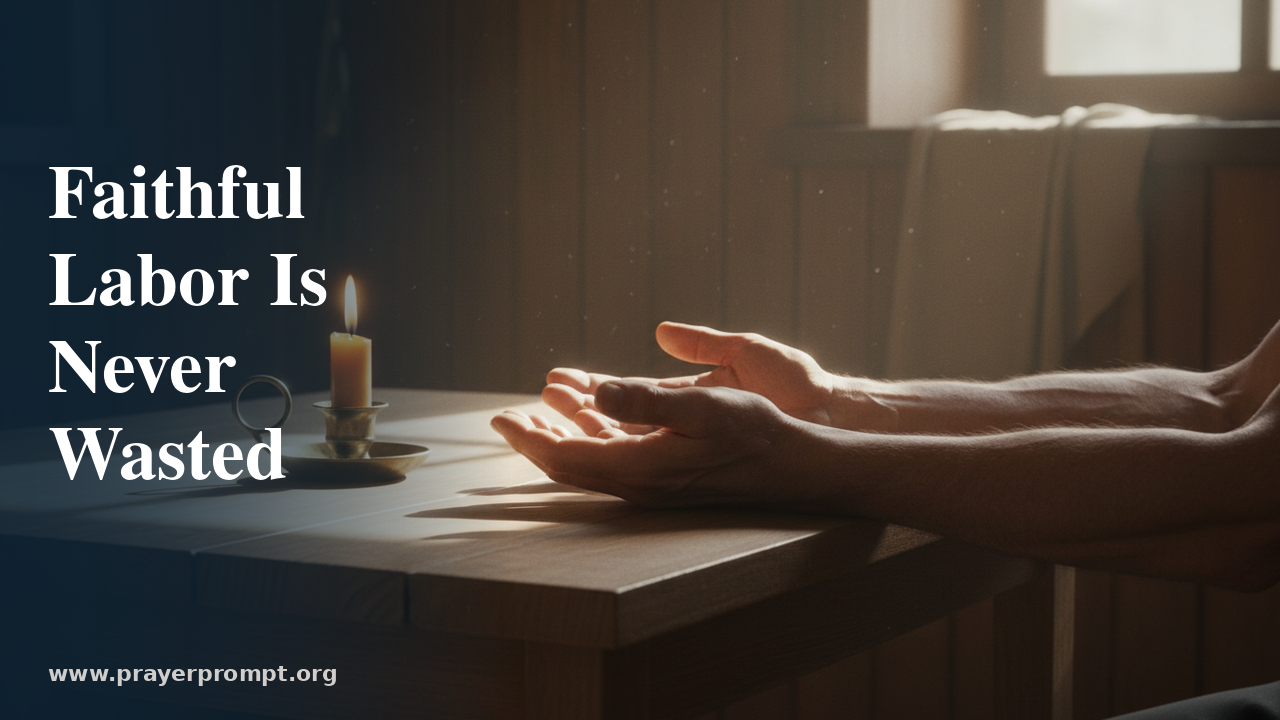 Daily Prayer for July 24, 2026: Faithful Labor Is Never Wasted