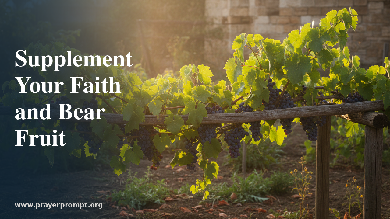 Daily Prayer for July 13, 2026: Supplement Your Faith and Bear Fruit