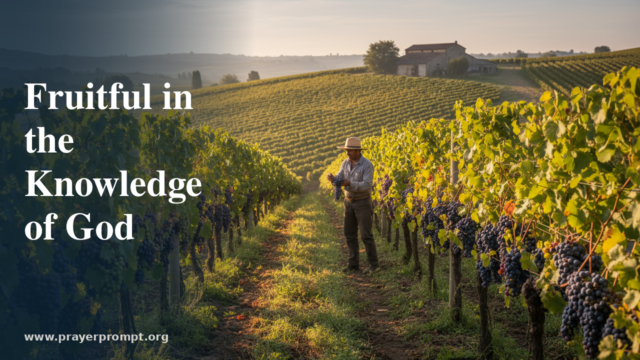 Daily Prayer for July 20, 2026: Fruitful in the Knowledge of God