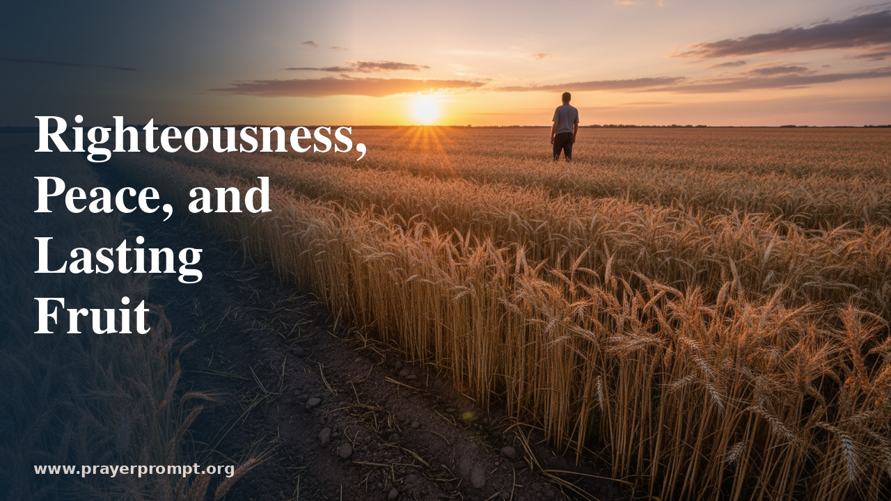 Night Prayer for July 24, 2026: Righteousness, Peace, and Lasting Fruit