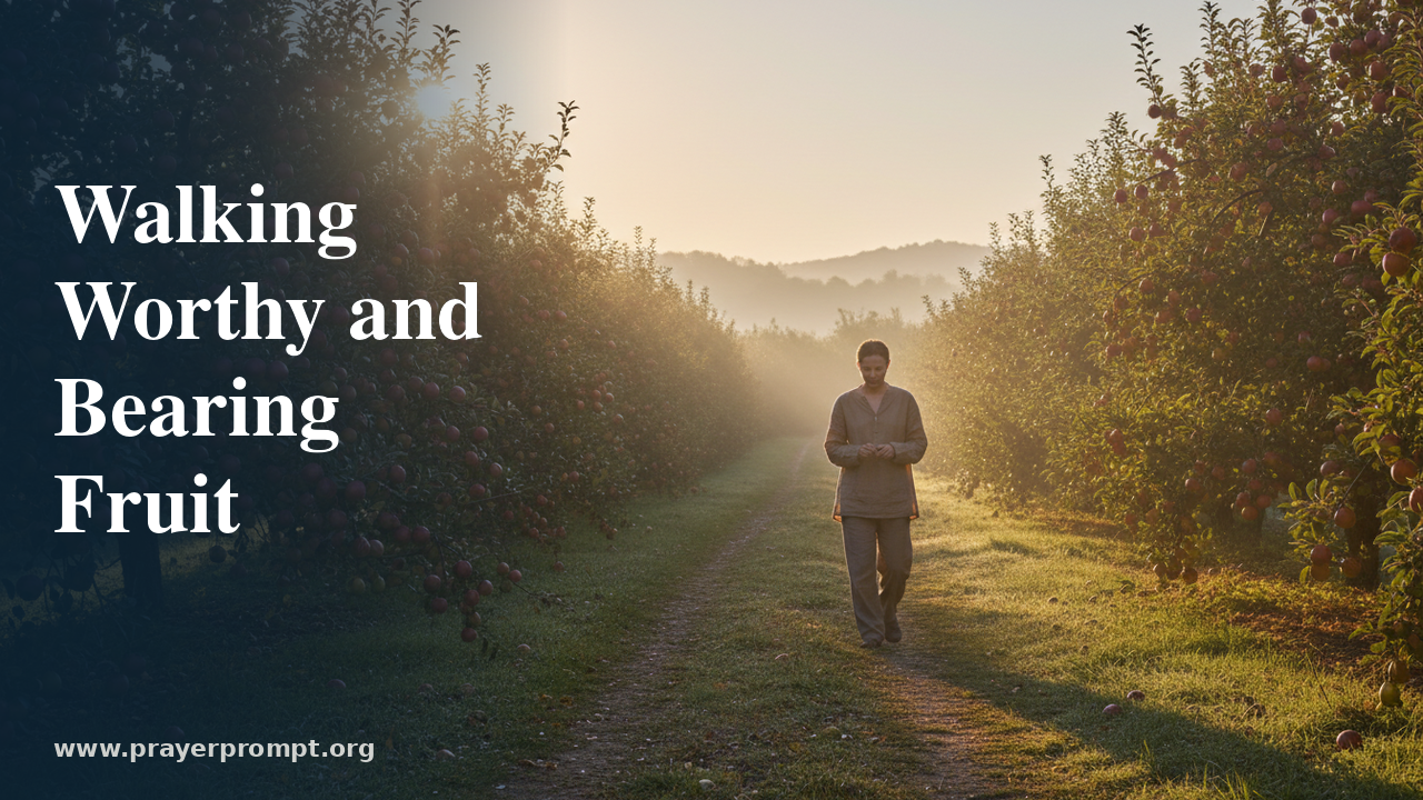 Daily Prayer for July 23, 2026: Walking Worthy and Bearing Fruit