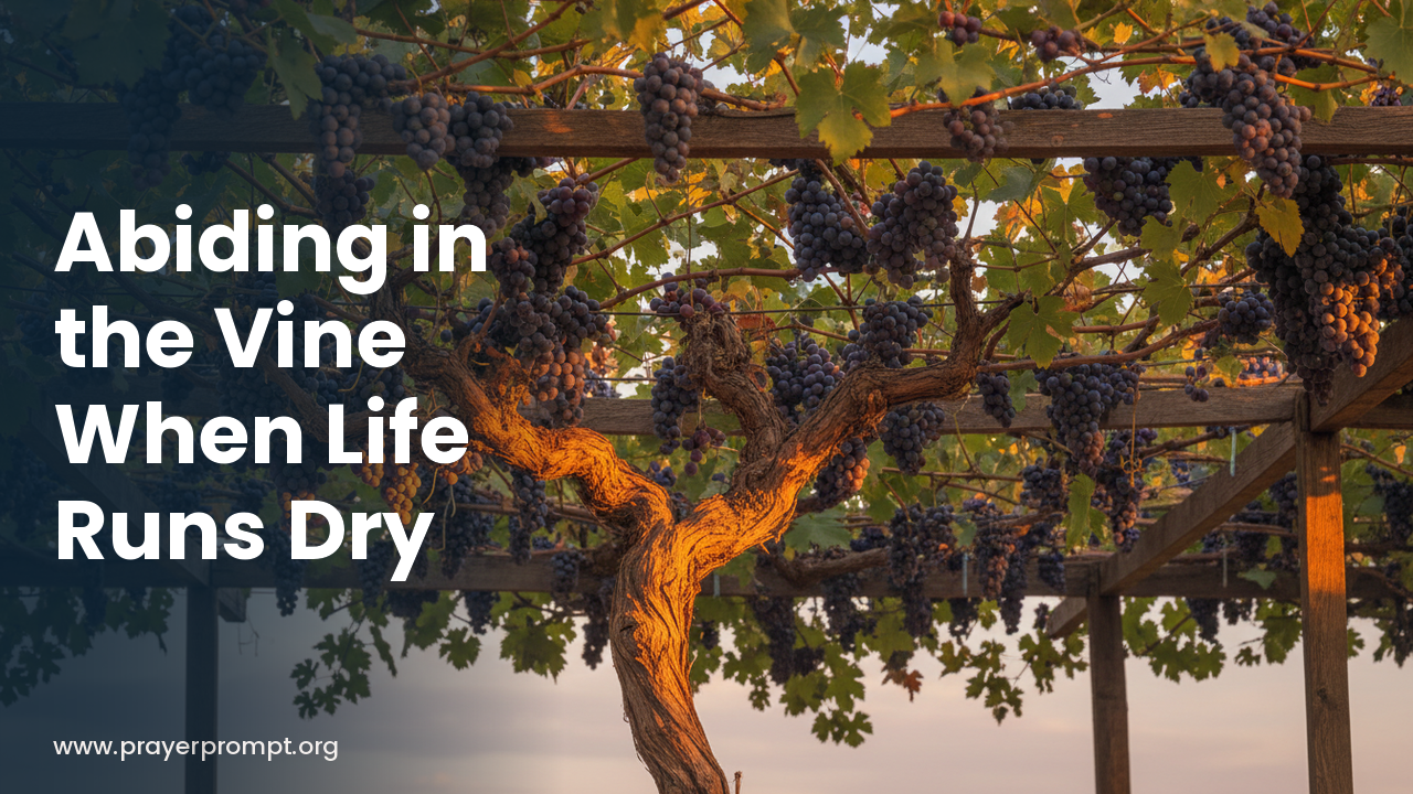 Daily Prayer for September 28, 2026: Abiding in the Vine When Life Runs Dry