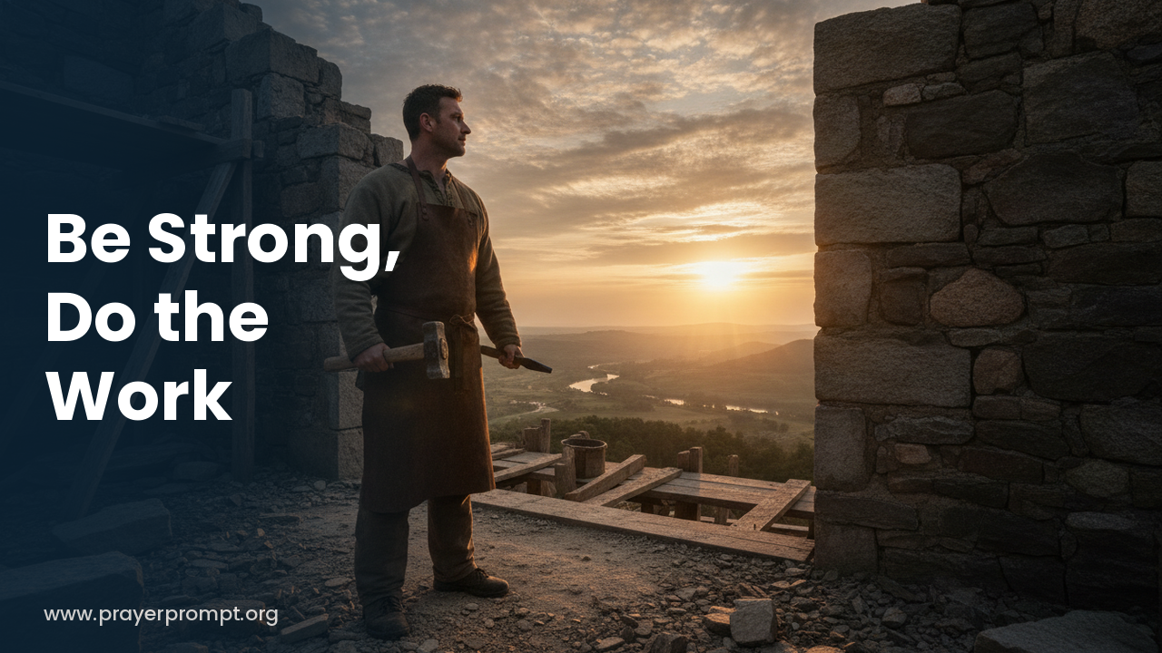 Daily Prayer for October 18, 2026: Be Strong, Do the Work