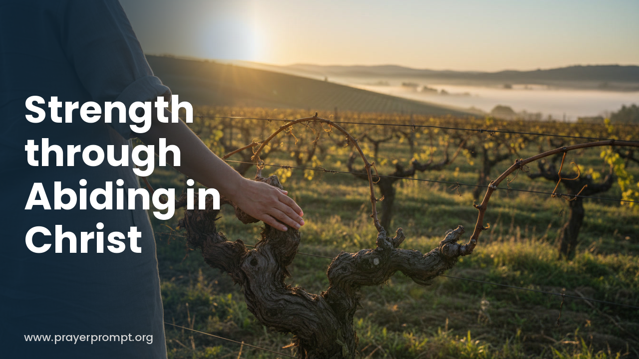 Daily Prayer for October 3, 2026: Strength Through Abiding in Christ