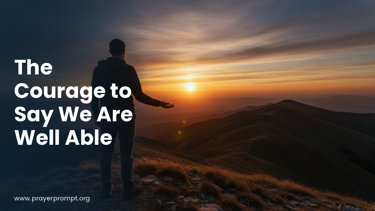 Night Prayer for October 13, 2026: The Courage to Say “We Are Well Able”
