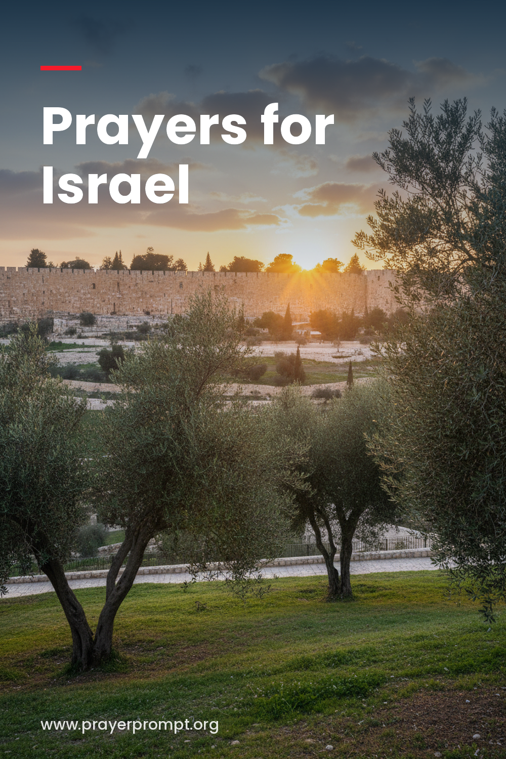 Sunrise over the stone walls of Jerusalem