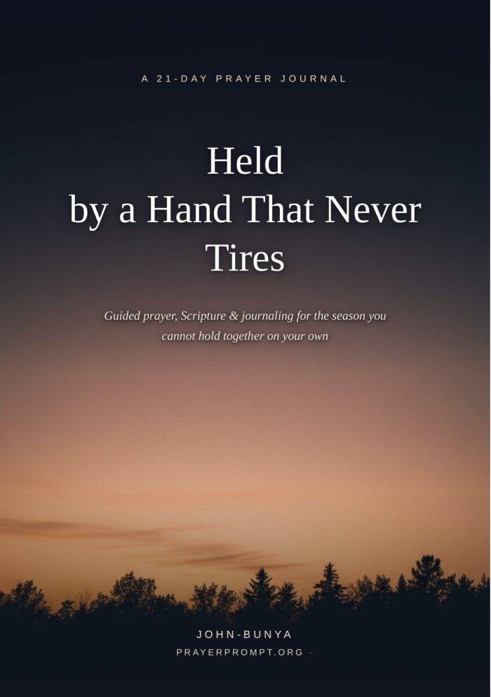Held by a Hand That Never Tires &mdash; 21-Day Prayer Journal cover
