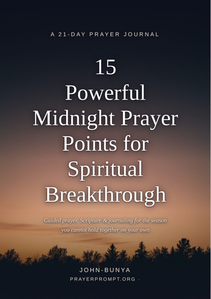 15 Powerful Midnight Prayer Points for Spiritual Breakthrough — 21-Day Prayer Journal cover