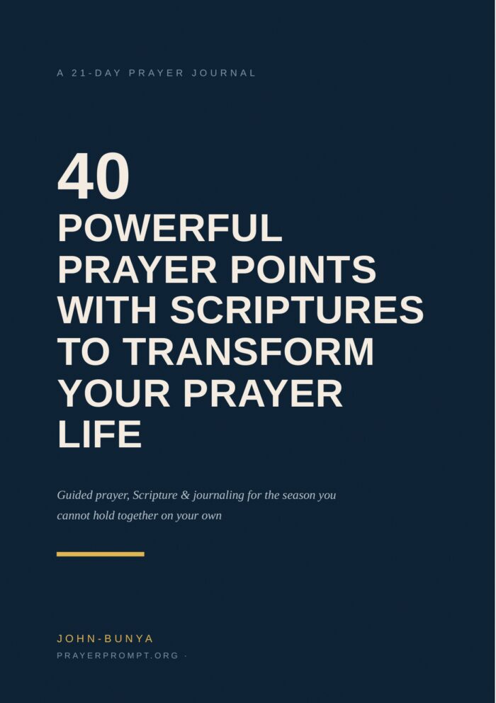 40 Powerful Prayer Points with Scriptures to Transform Your Prayer Life &mdash; 21-Day Prayer Journal cover